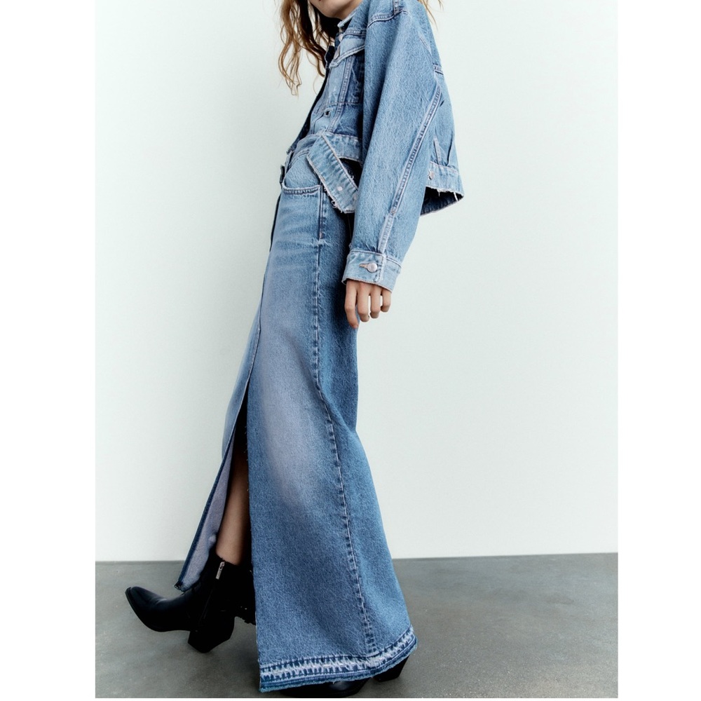 Zara DENIM SKIRT TRF - Picture 11 of 16